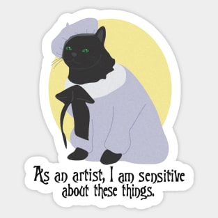 Cat artist Sticker